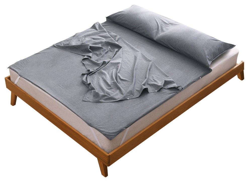 Travelux Hotel Camping Airbed Travel Sheet Set, Carrying Bag, Gray, Queen