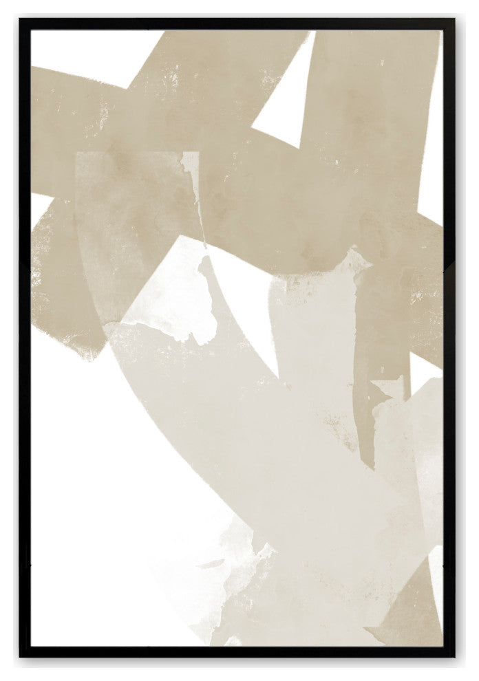 Satin Black 12" x 16" Modern Neutrals No. 2 Framed Print
