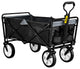 Vevor All Terrain Folding Wagon Collapsible Garden Beach Cart, Black