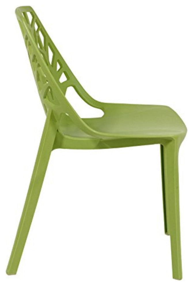 LeisureMod Modern Cornelia Dining Chair, Set of 4