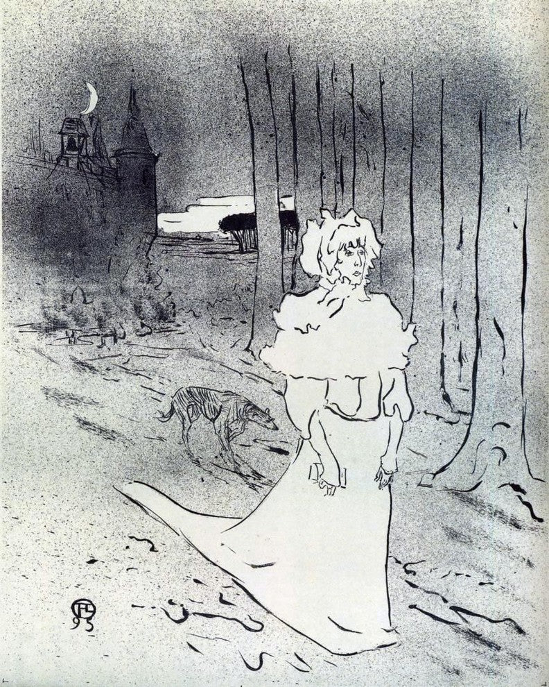 Henri De Toulouse-Lautrec The Chatelaine, Also known as The Tocsin Canvas Wrap
