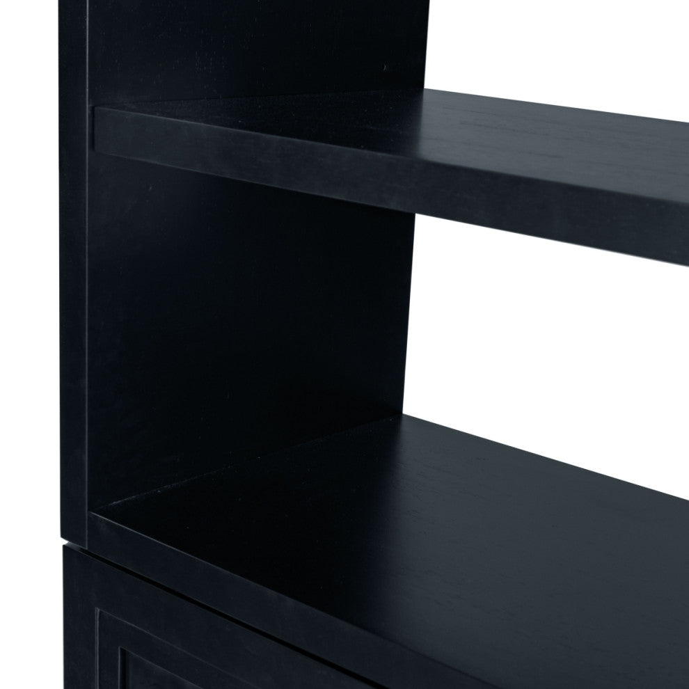 Safavieh Couture Roades Glass Cabinet Bookcase, Black