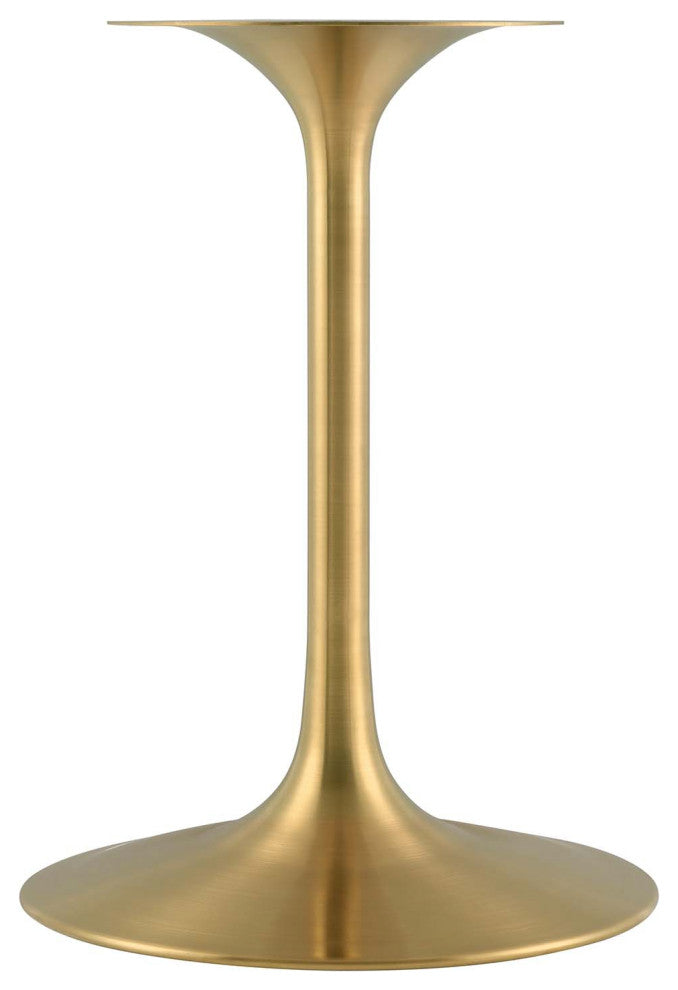 Lippa 36" Round Artificial Travertine Dining Table, Gold Travertine