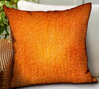 Bittersweet Ember Orange Solid Luxury Outdoor/Indoor Throw Pillow 12"x20"