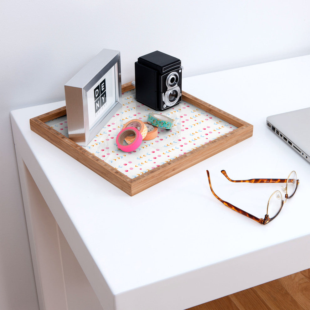 Laura Redburn Dot Dot Chevron Square Tray