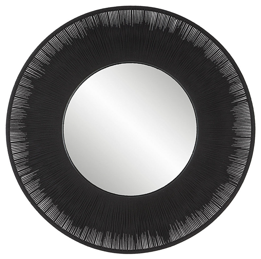 Uttermost Sailor's Knot Black Round Mirror