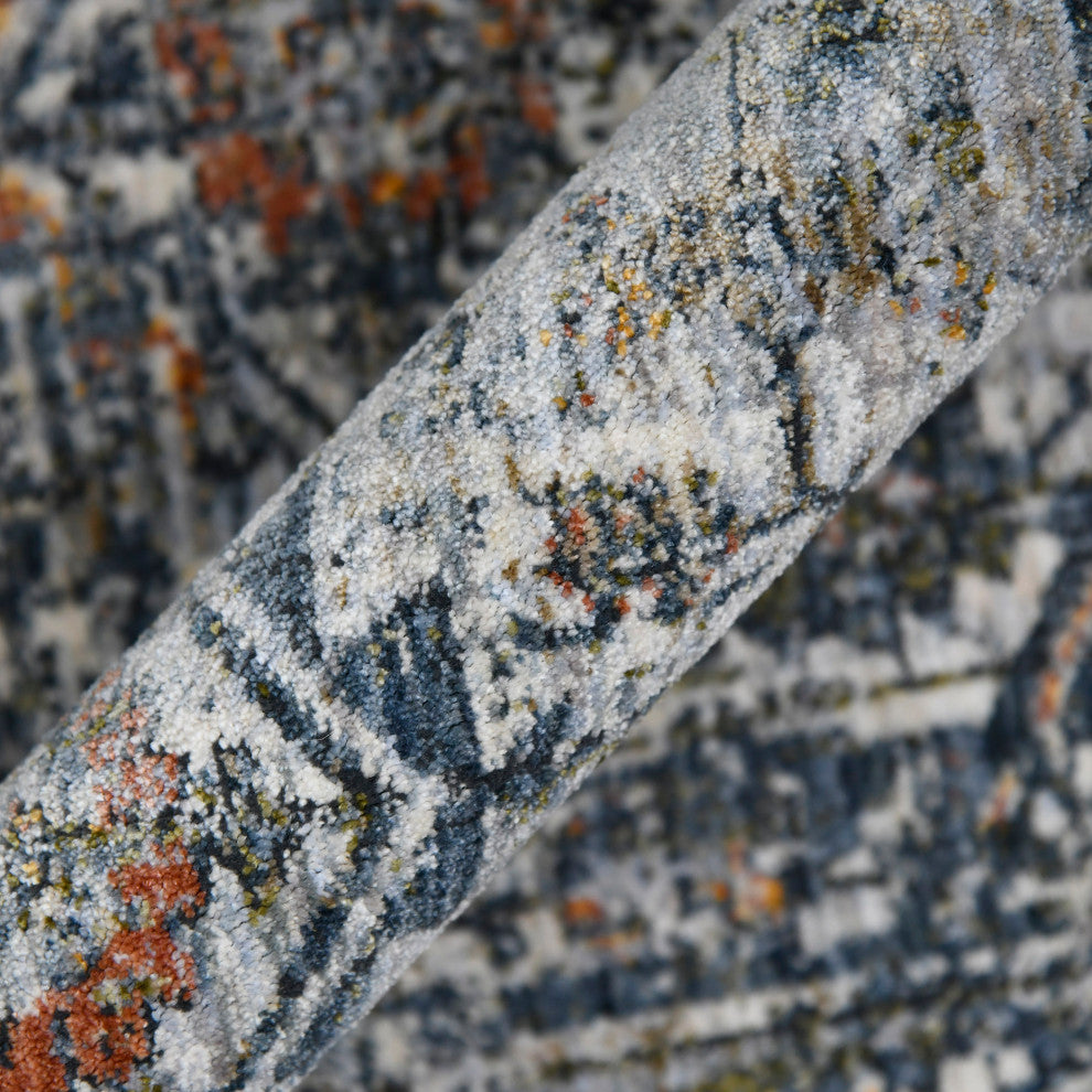 Vermont Chelsea Area Rug, Gray, 5'3" x 7'6", Bordered