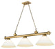Zlite 2306-3RB-AMO14 3-Light Billiard, Matte Opal