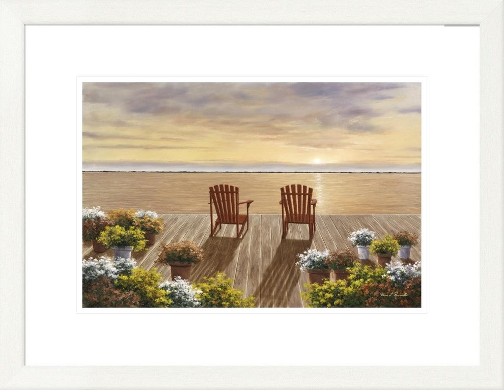"Evening Deck View" Framed Digital Print by Diane Romanello, 27x21"