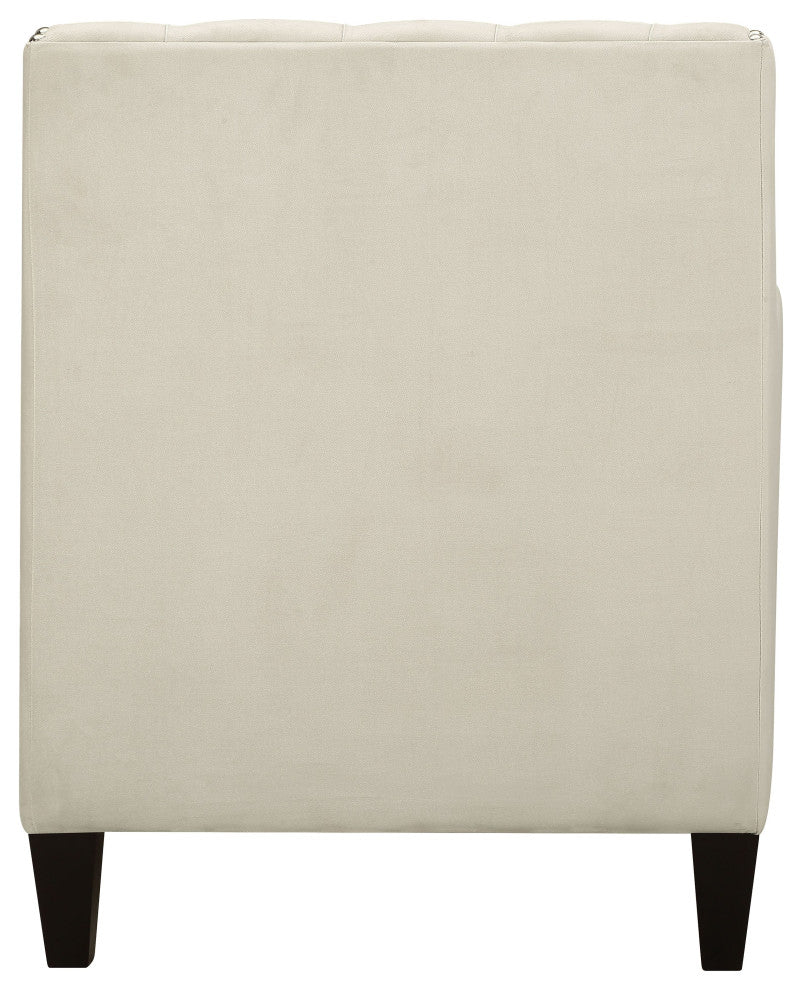 Norway Tufted Accent Chair with Nailhead Trim, Beige
