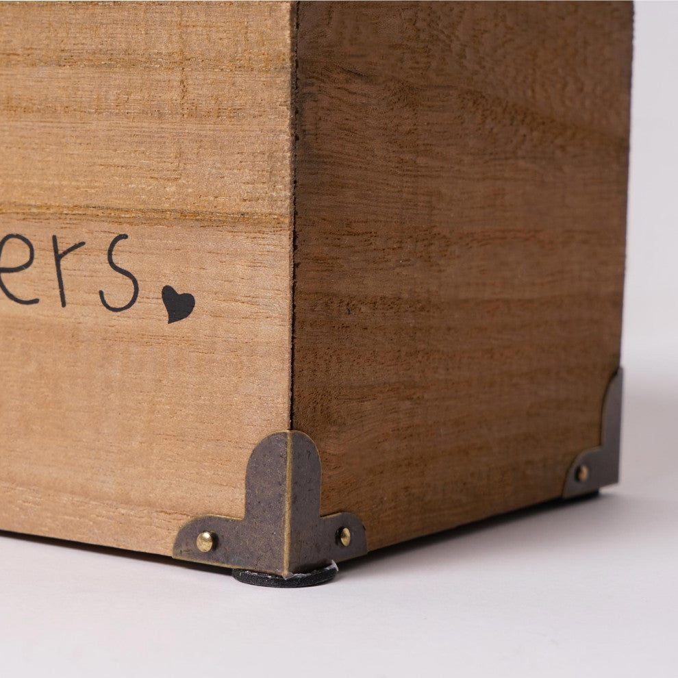 Addie Joy Pens, Pencils, Markers Rectangle 3-Opening Desk Organizer - Wood Wash