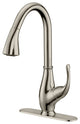 Brushed Nickel Finish Pull-Down Kitchen Faucet LK7B, 1 Hole, 3 Holes