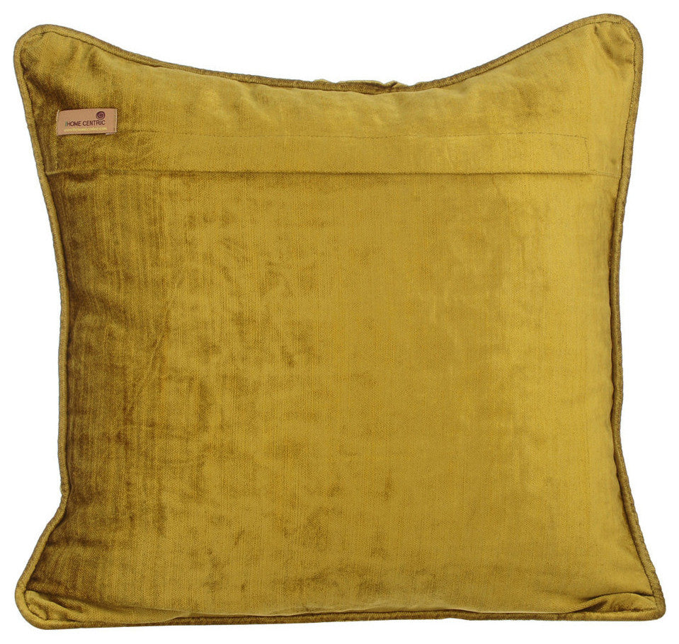 Green Decorative Pillow Covers 14"x14" Velvet, Lemon Grass Knots