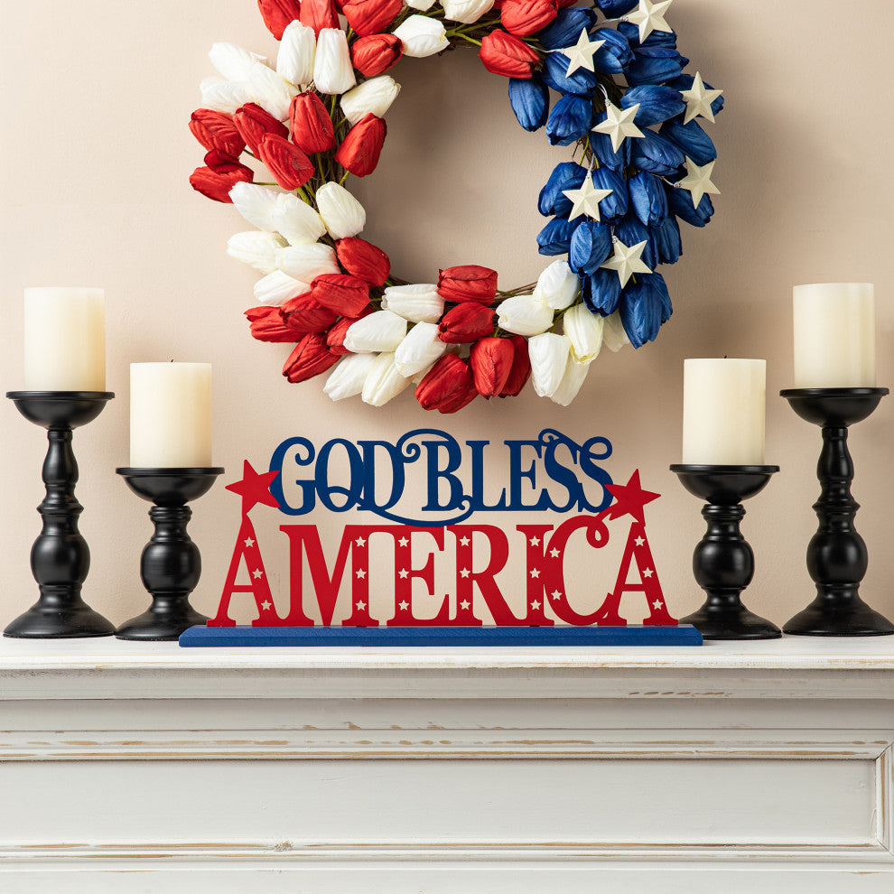 18"L "God Bless America" Table Decor