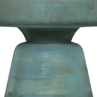 Robbie Solid Mango Wood Accent Table, Teal Wash