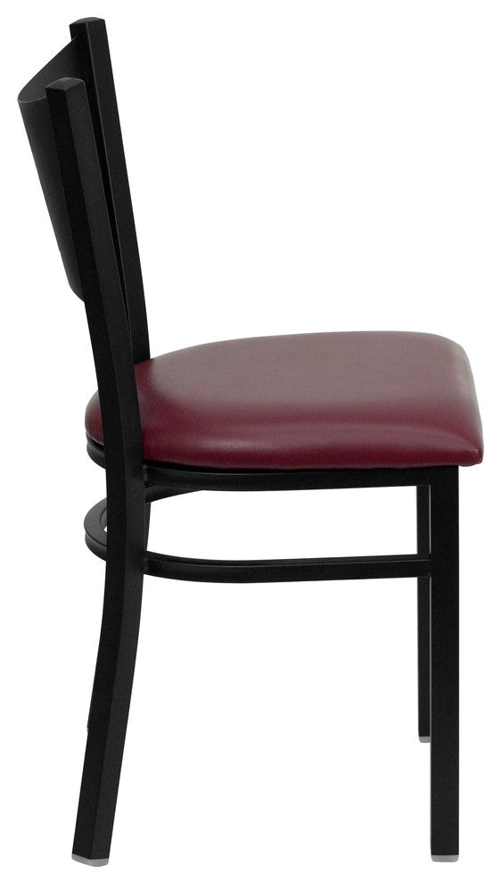 Restaurant Tables and Chairs, "Matias" Coffee Back Casual Dining Chair, Burgund