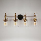 LNC Polished Gold Modern Seeded-Glass Wall Sconce, 4 Lights