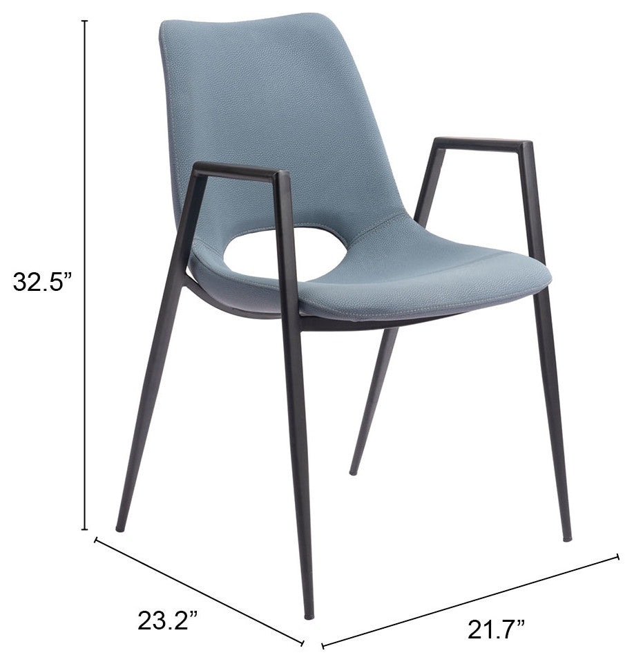 Desi Dining Chair, Set of 2 Blue