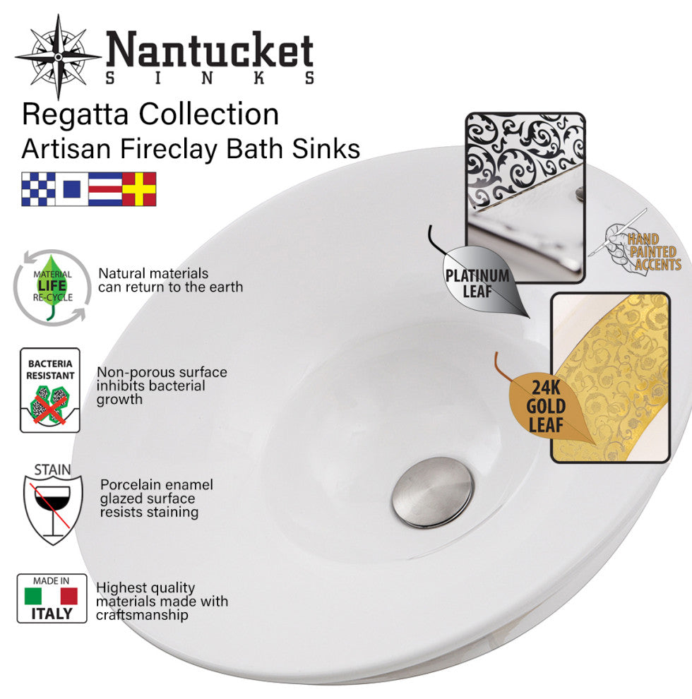 Nantucket Sinks Santorini Italian Fireclay Vanity Sink