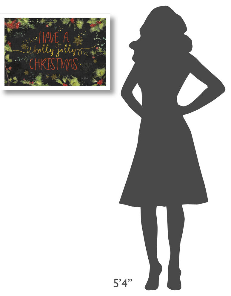 "Christmas Sentiments I Black" Digital Paper Print by Katie Pertiet, 26"x18"