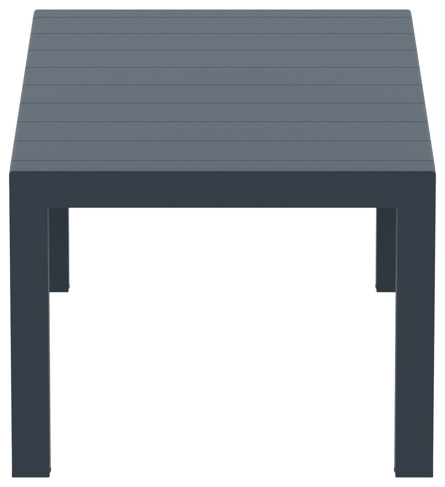 Compamia Vegas 70"-86" Extendable Dining Table, Wicker Dark Gray