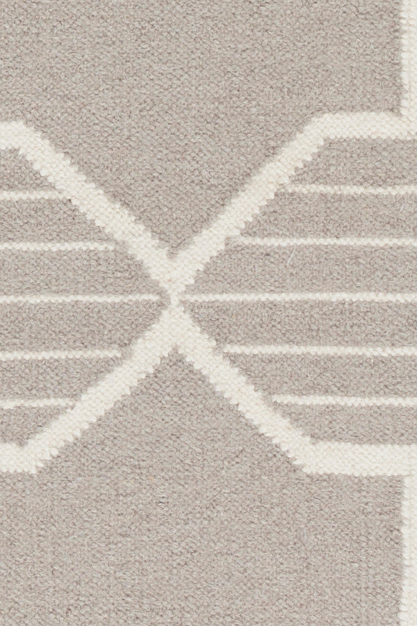 Lima Contemporary Area Rug, Taupe and White, 5''x7''