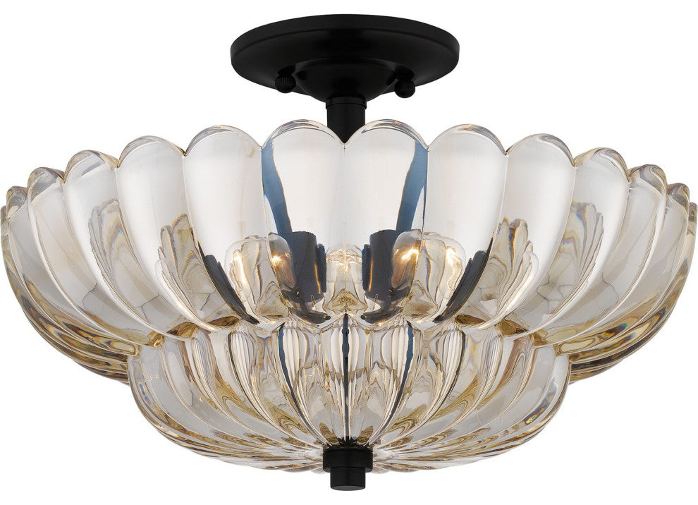 Whitecap 4-Light Semi Flush Mount, Mottled Cocoa