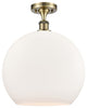 Innovations 516-1C-AB-G121-14-LED 1 Light Semi-Flush Mount, Antique Brass