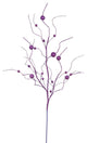 Vickerman 37" Glitter Ball Spray, Set of 6, Purple