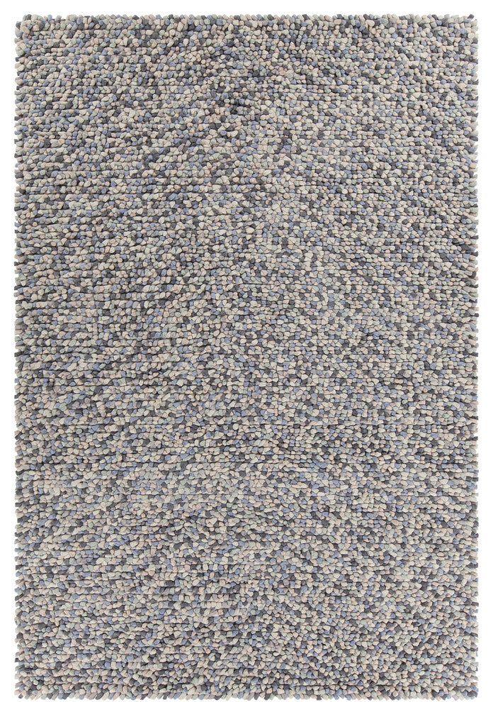 Gems Contemporary Area Rug, Light Gray, 7'9" Round
