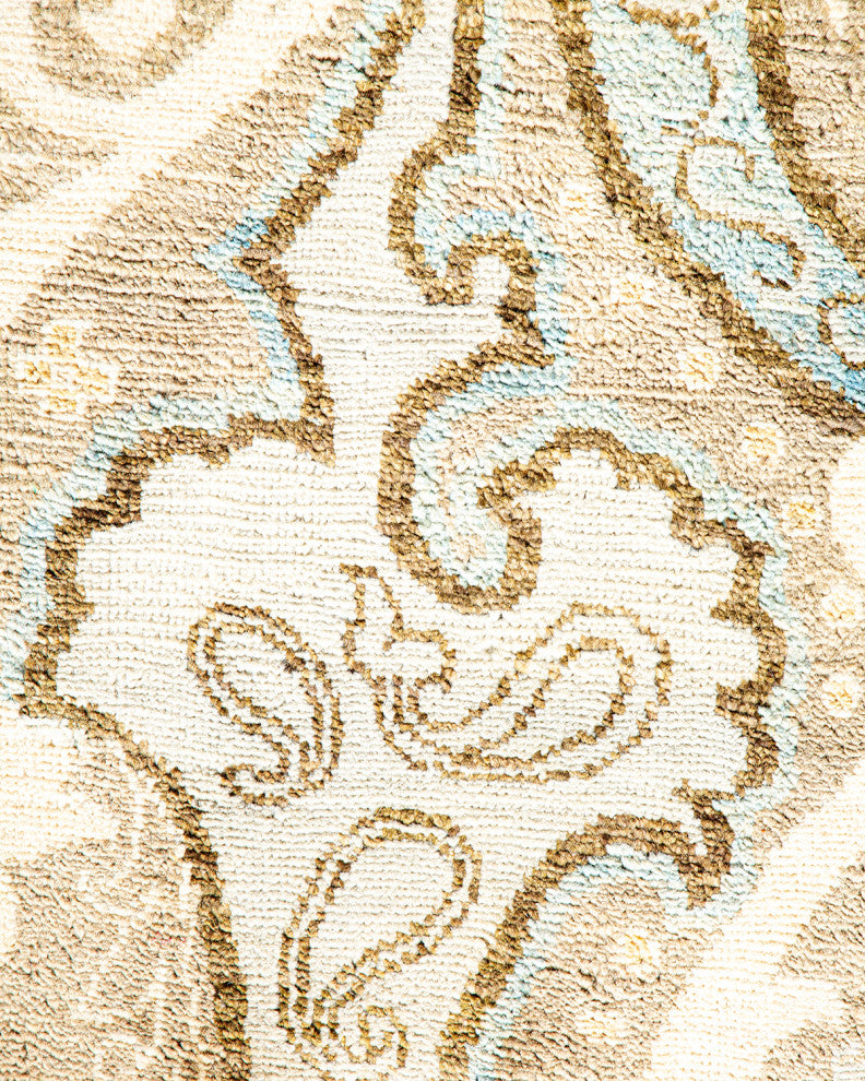 Bhoi One-of-a-Kind Hand-Knotted Area Rug Light Gray, 10'0"x14'2"