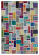 Rug N Carpet - Handmade Turkish 6' 10" x 9' 9" Wool Patchwork Area Rug