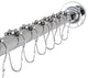 Kingston Brass Adjustable Shower Curtain Rod With Ring Combo, Polished Chrome