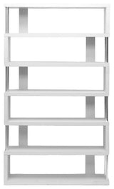 Baxton Studio Barnes White Six-Shelf Modern Bookcase