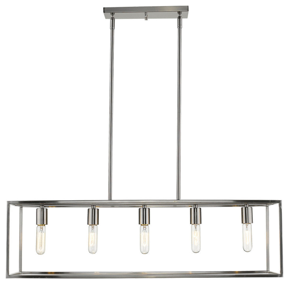 Cobar 5-Light Satin Nickel Island Pendant