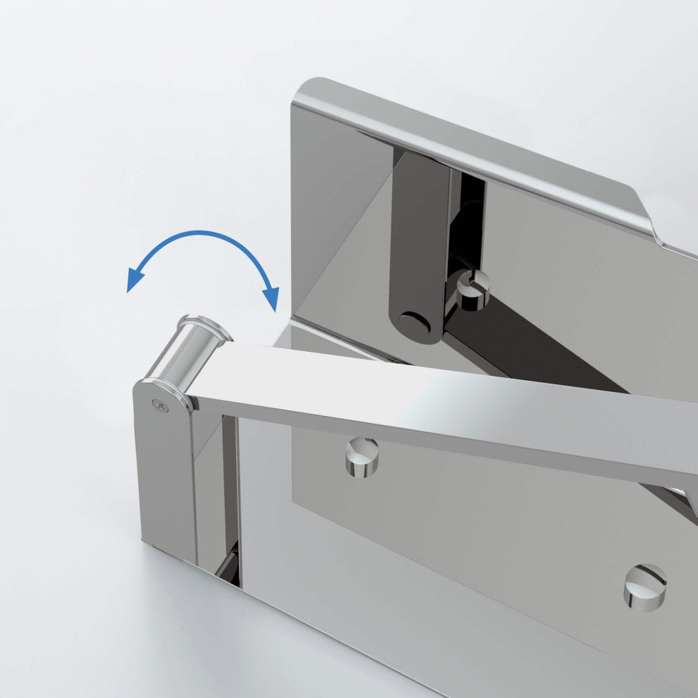 Deco Toilet Paper Holder With Shelf, Chrome