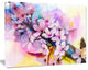 Japanese Cherry Blossoms Watercolor, Floral Canvas Art Print, 40"x30"
