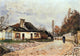 Alfred Sisley Voisins Street in Louveciennes, 18"x27" Gallery Wrapped Canvas