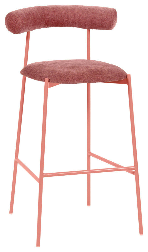 Liliana Mauve Velvet Bar Stool - Mauve