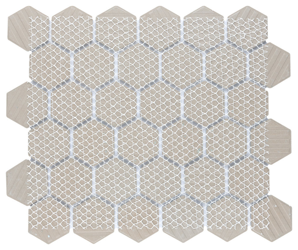 Hudson Due 2" Hex Glossy Black Porcelain Floor and Wall Tile
