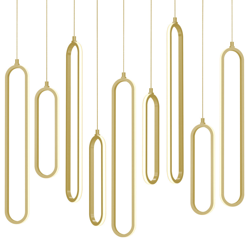 Sienna LED Linear Pendant 36"W, 135W, 5CCT, Gold