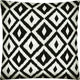 17" Black Diamonds Indoor Outdoor Zippered Pillow Cover