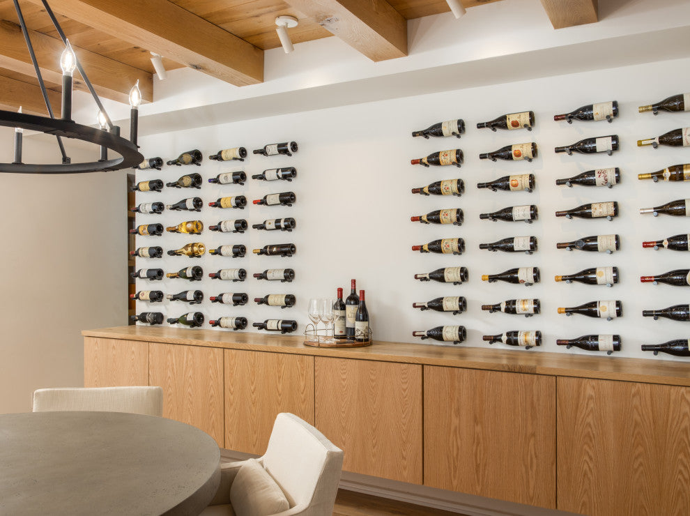 Vino Pins 1 Wall Mounted Wine Rack Peg, Matte Black, Wood Mounting