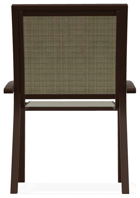 Kendall Sling Stackable Outdoor Dining Chair, Elevation Stone/Kona
