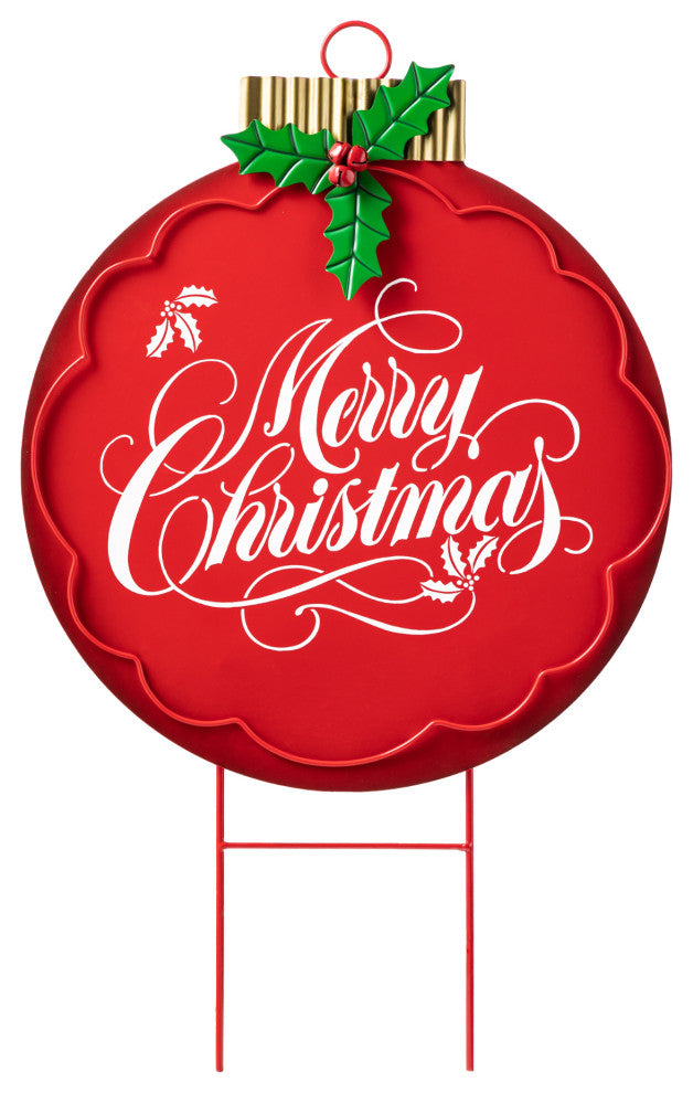 24"H Metal Ornament Yard Stake