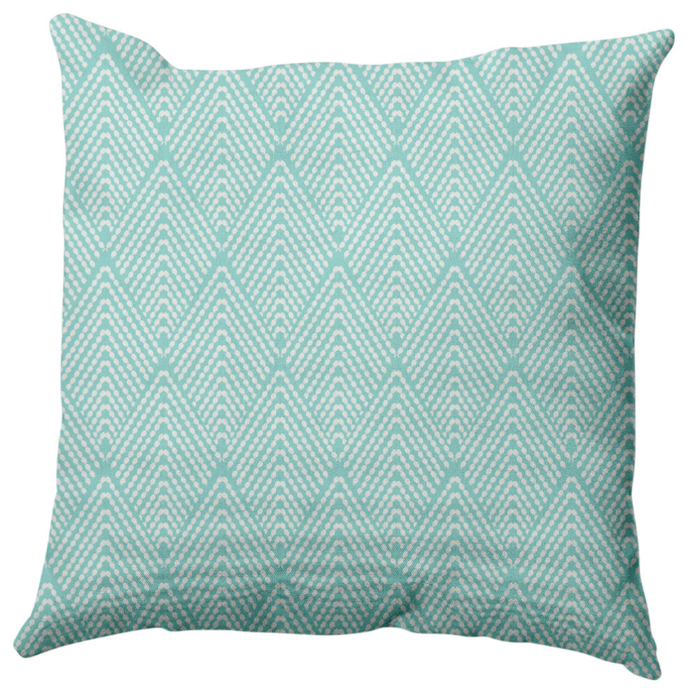 Lifeflor Diamond Decorative Throw Pillow, Wave Top Blue, 16"x16"