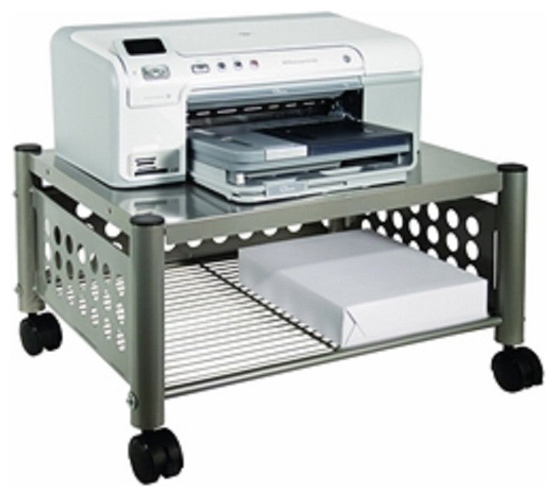 Mobile Heavy Duty Under-desk Printer Stand, Matte Gray