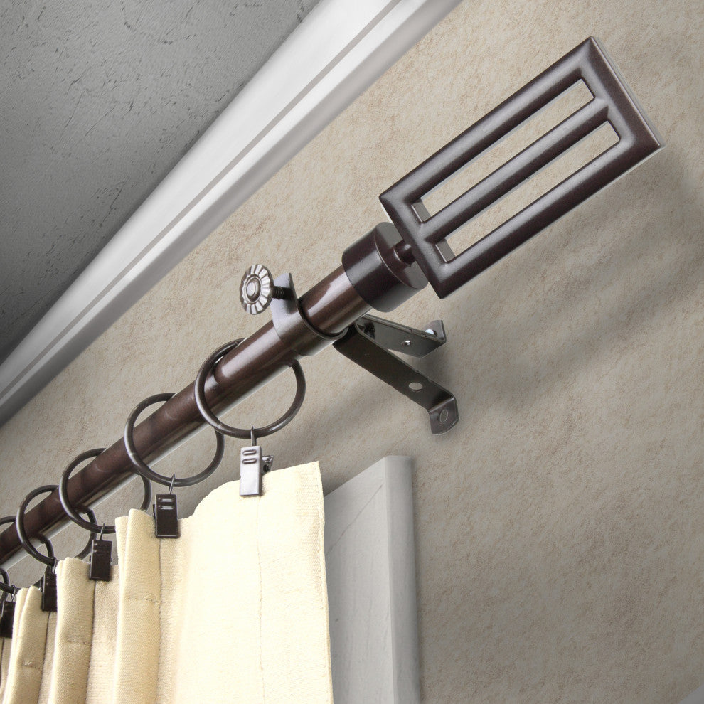 Mabel 13/16" dia. Curtain Rod, Cocoa, 18-28"