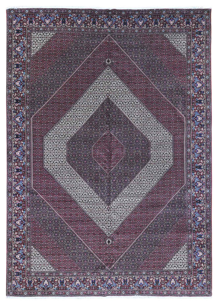 Rust Red Persian Bijar 400 KPSI Wool And Silk Handmade Oversized Rug 11'3"x16'0"