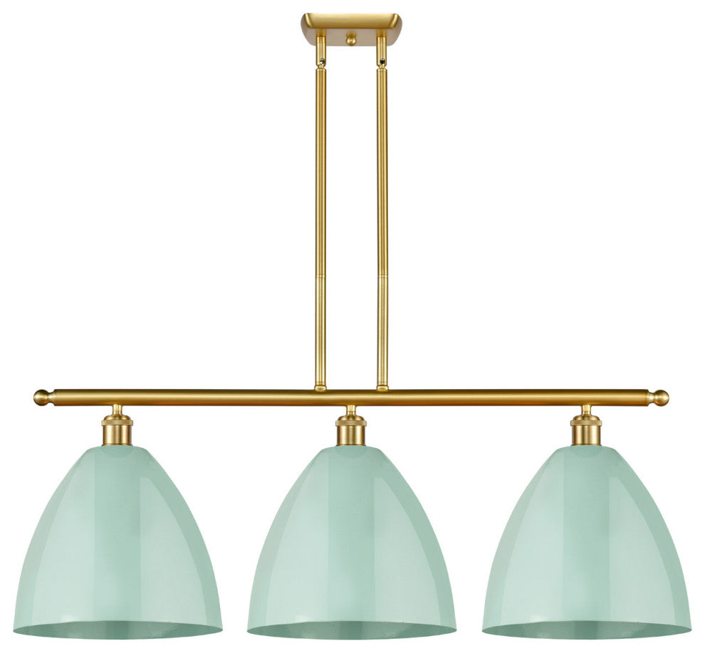 Innovations 516-3I-SG-MBD-12-SF-LED 3 Light Island Light, Satin Gold